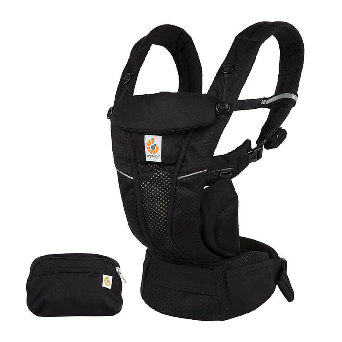 Ergobaby Omni Breeze SoftFlex Mesh (onxy black) , 4 farklı taşıma pozisyonlu ergonomik kanguru , 0-4 yaş yeni doğan ve küçük çocuklar için