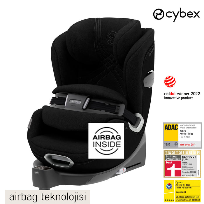 Cybex Anoris T isize (deep black)</br> Tüm zamanların en iyi Adac puanı</br>(Dünyanın ilk airbagli oto koltuğu) </br> 9-21 kg