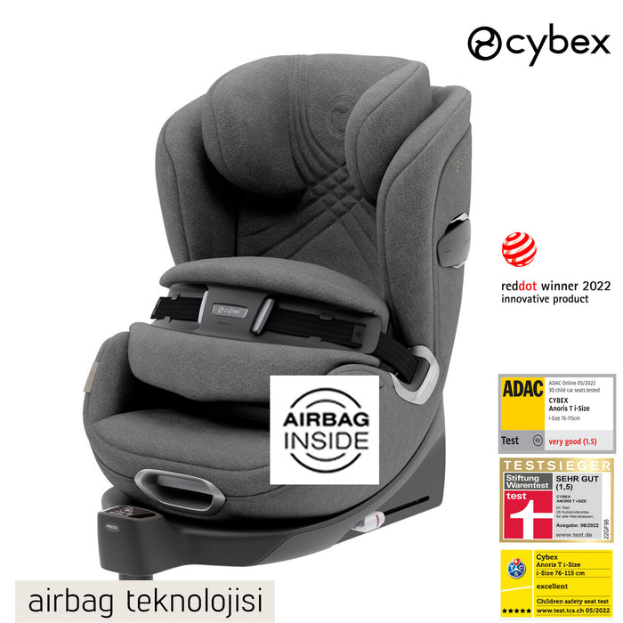 Cybex Anoris T isize (soho grey)</br> Tüm zamanların en iyi Adac puanı</br>(Dünyanın ilk airbagli oto koltuğu) </br> 9-21 kg