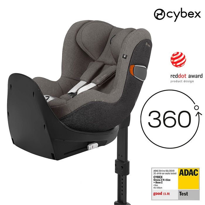 Cybex Sirona Zi isize Plus (terletmeyen özel kumaş) (soho grey)<br>(360 derece dönen Adac ödüllü isofix bebek oto koltuğu 0-18 kg)