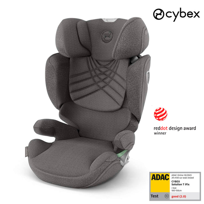 Cybex Solution T ifix Plus (terletmeyen özel kumaş) (mirage grey) <br> (Adac ödüllü isofix çocuk oto koltuğu 15-50 kg)