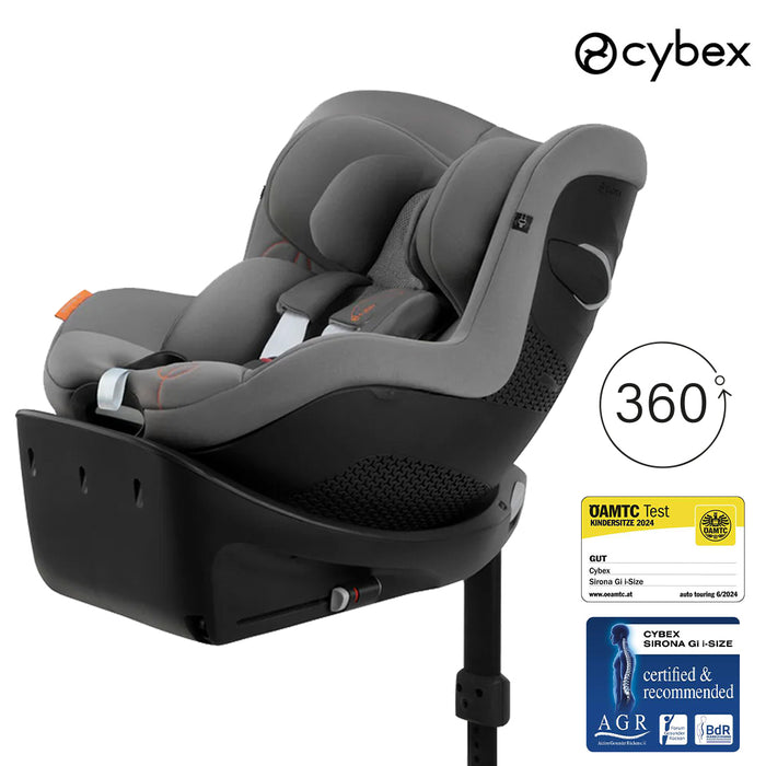 (15 Ekim teslim) <br> Cybex Sirona Gi isize Plus (terletmeyen özel kumaş ve yeni doğan minderli)(stone grey) </br> (360 derece dönen isofix bebek oto koltuğu 45-105 cm , 0-4 yaşa kadar)