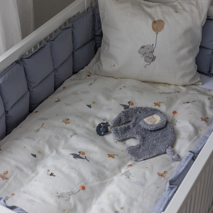 Sebra kapok kenar koruyucu, Dusty Blue, beşikte