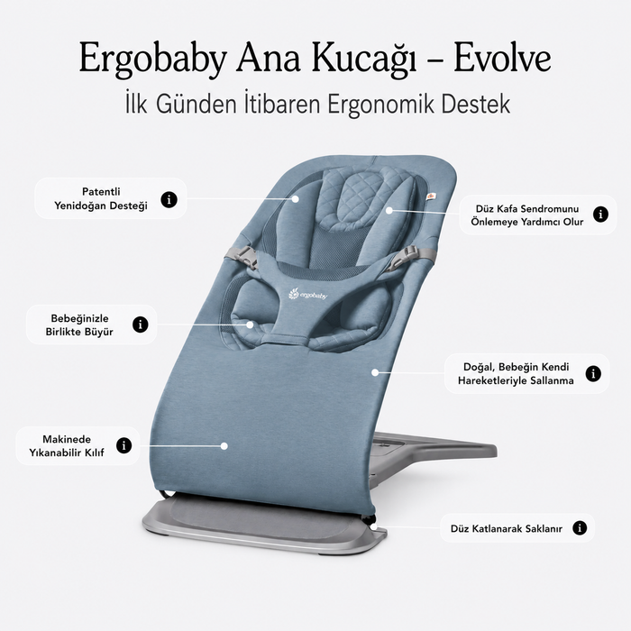 Ergobaby bouncer - Evolve (oxford blue)