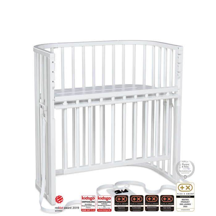 Babybay Boxspring Comfort Plus anne yanı beşik, beyaz