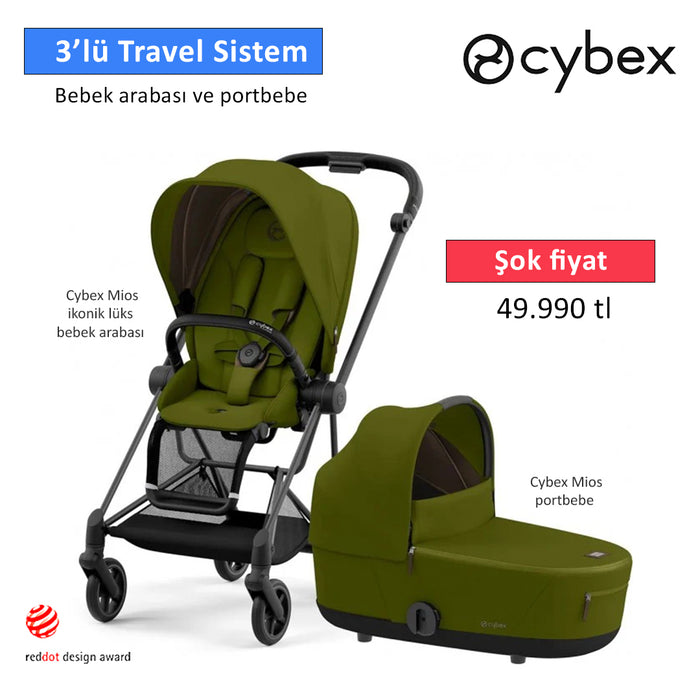 Cybex Mios <br> Portbebe Hediyeli<br>(ikonik bebek arabası)