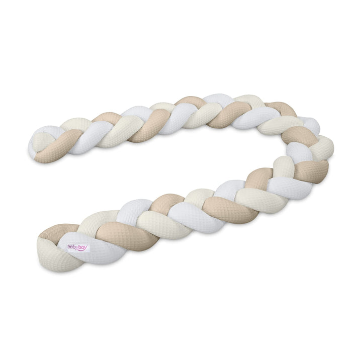Babybay örgü yan koruma pedi, white/ivory/sand