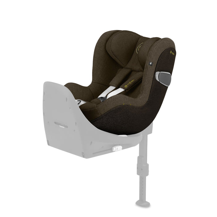 Cybex Sirona Z i-Size Plus Khaki Green — ¾ açı (baza soluk gösterilmiştir; bu ürün bazasız satılır)