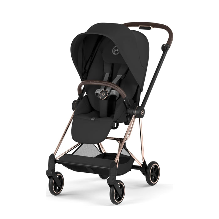 Cybex Mios Rosegold şase, Sephia Black koltuk — bebek arabası