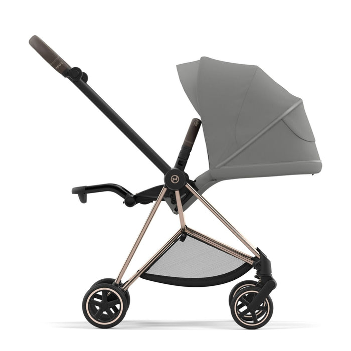 Cybex Mios Rosegold Mirage Grey — ebeveyne dönük, yatış pozisyonu