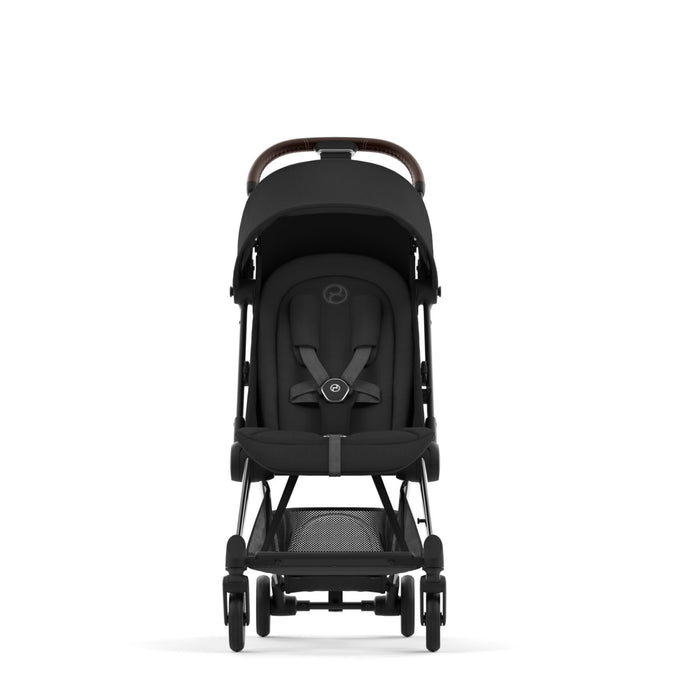 Cybex Coya Chrome Brown Sephia Black — önden görünüm
