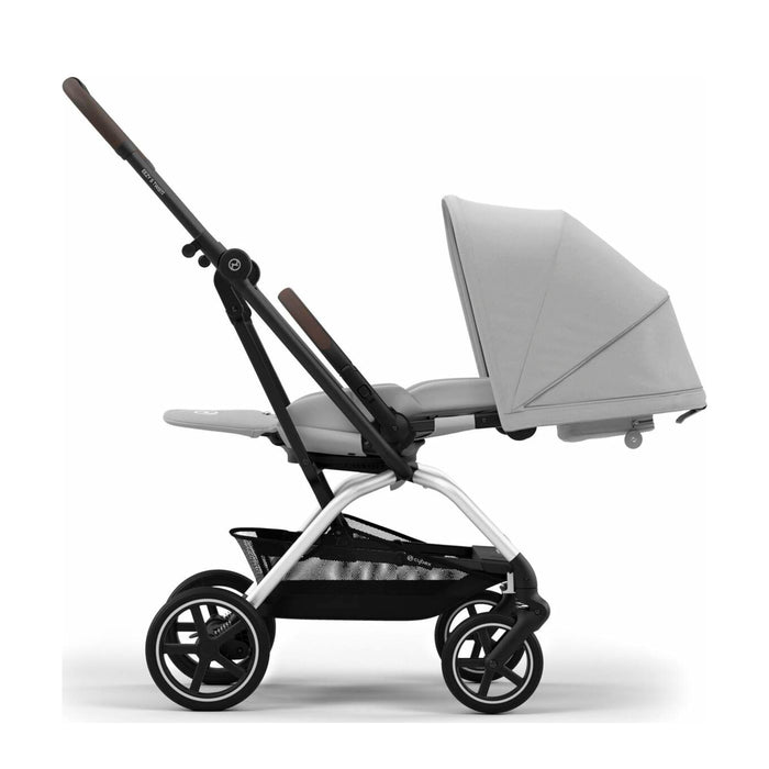 Cybex Eezy S Twist+2 360° Fog Grey bebek arabası — yatar sırt konumu