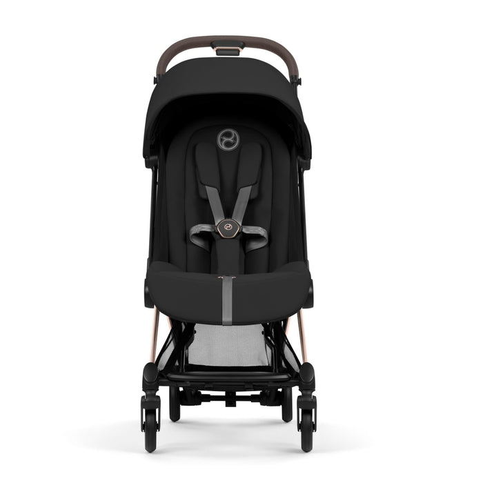 Cybex Coya Rosegold Sephia Black — önden görünüm