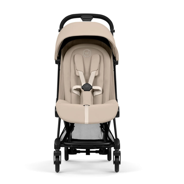 Cybex Coya Black Cozy Beige — önden görünüm