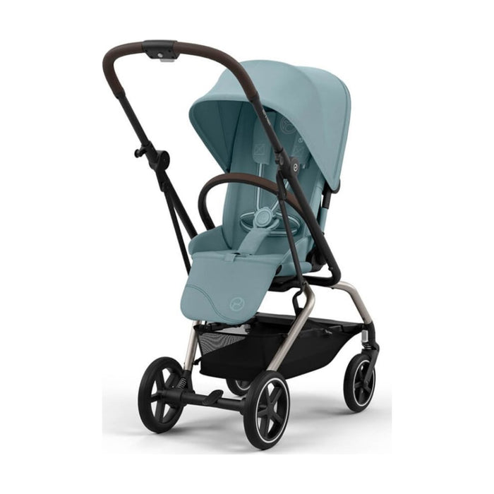 Cybex Eezy S Twist+2 360° bebek arabası, Stormy Blue — Taupe şasi
