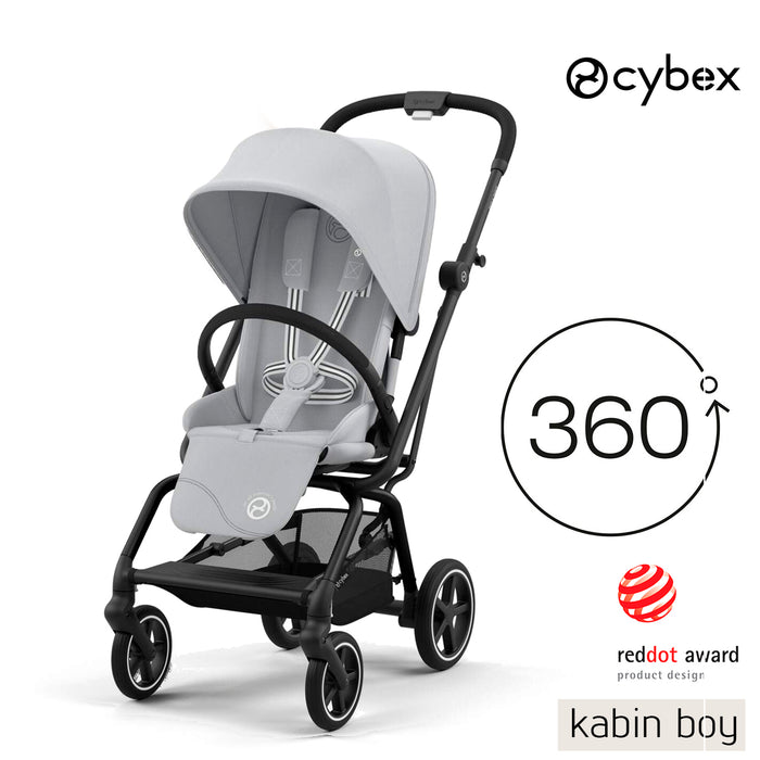 (15 Ekim teslim) <br> Cybex Eezy S Twist+2 (fog grey) <br> (kabin boy 360 derece dönen bebek arabası)