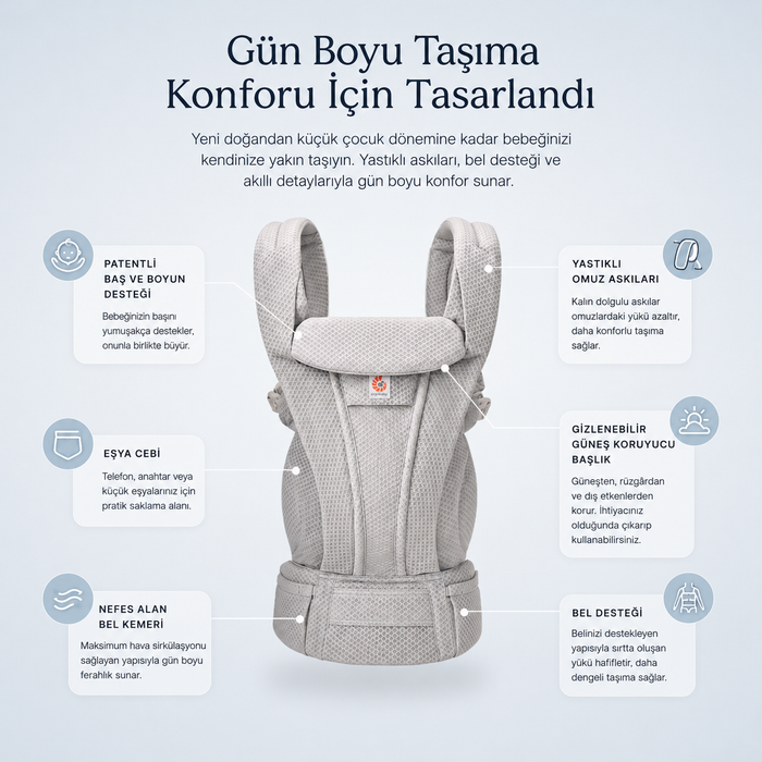 Ergobaby bebek taşıyıcı - Omni Deluxe Mesh (pearl grey)
