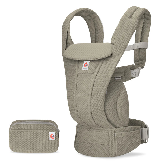 Ergobaby Omni Deluxe Mesh (soft olive) , 4 farklı taşıma pozisyonlu ergonomik kanguru , 0-4 yaş yeni doğan ve küçük çocuklar için