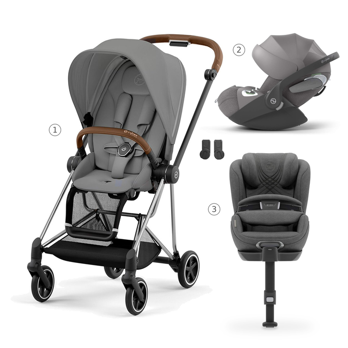 Cybex Mios & Cloud T & Anoris T Plus Travel Sistem | Chrome Brown Grey
