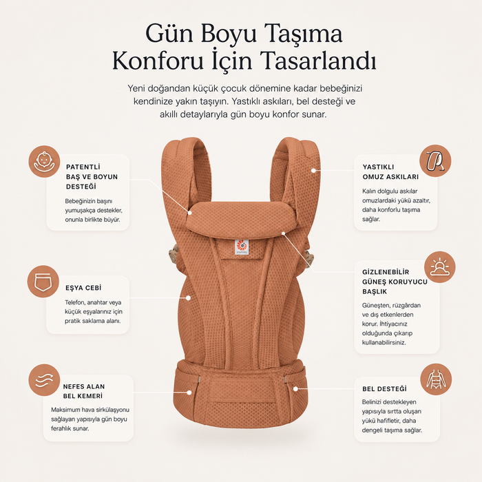 Ergobaby bebek taşıyıcı - Omni Deluxe Mesh (canyon clay)