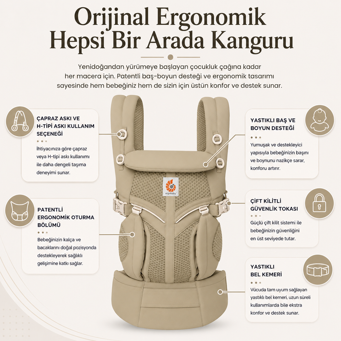 Ergobaby bebek taşıyıcı - Omni Classic Mesh (soft olive)