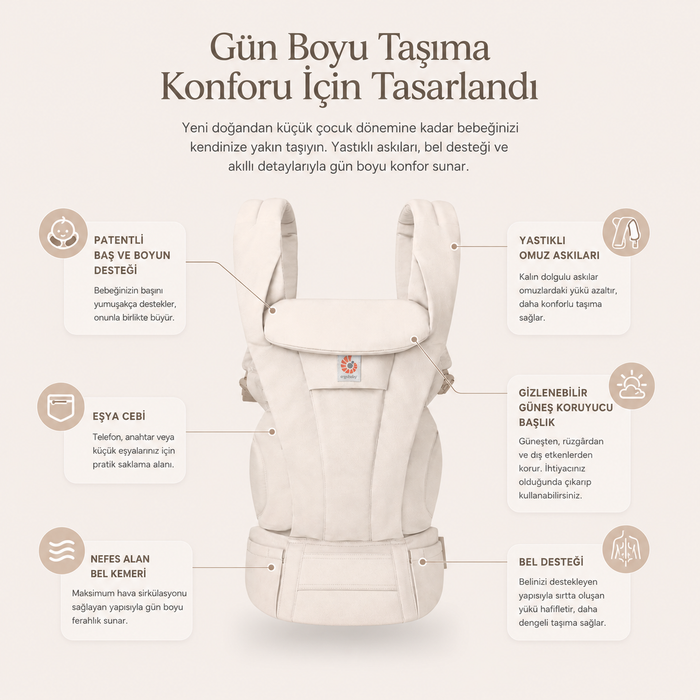 Ergobaby bebek taşıyıcı - Omni Deluxe Coton (natural beige)
