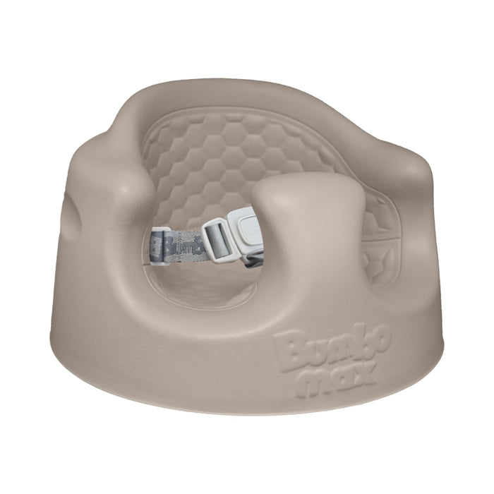Bumbo Floor Seat Max Taupe bebek koltuğu — önden görünüm