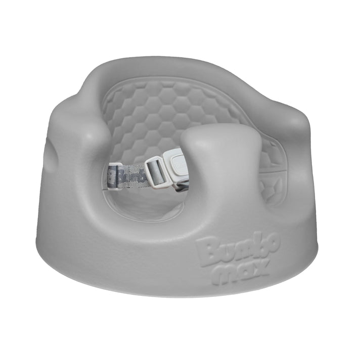 Bumbo Floor Seat Max Cool Grey bebek koltuğu — önden görünüm