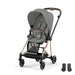 Cybex Mios Rosegold Mirage Grey bebek arabası — adaptör dahil