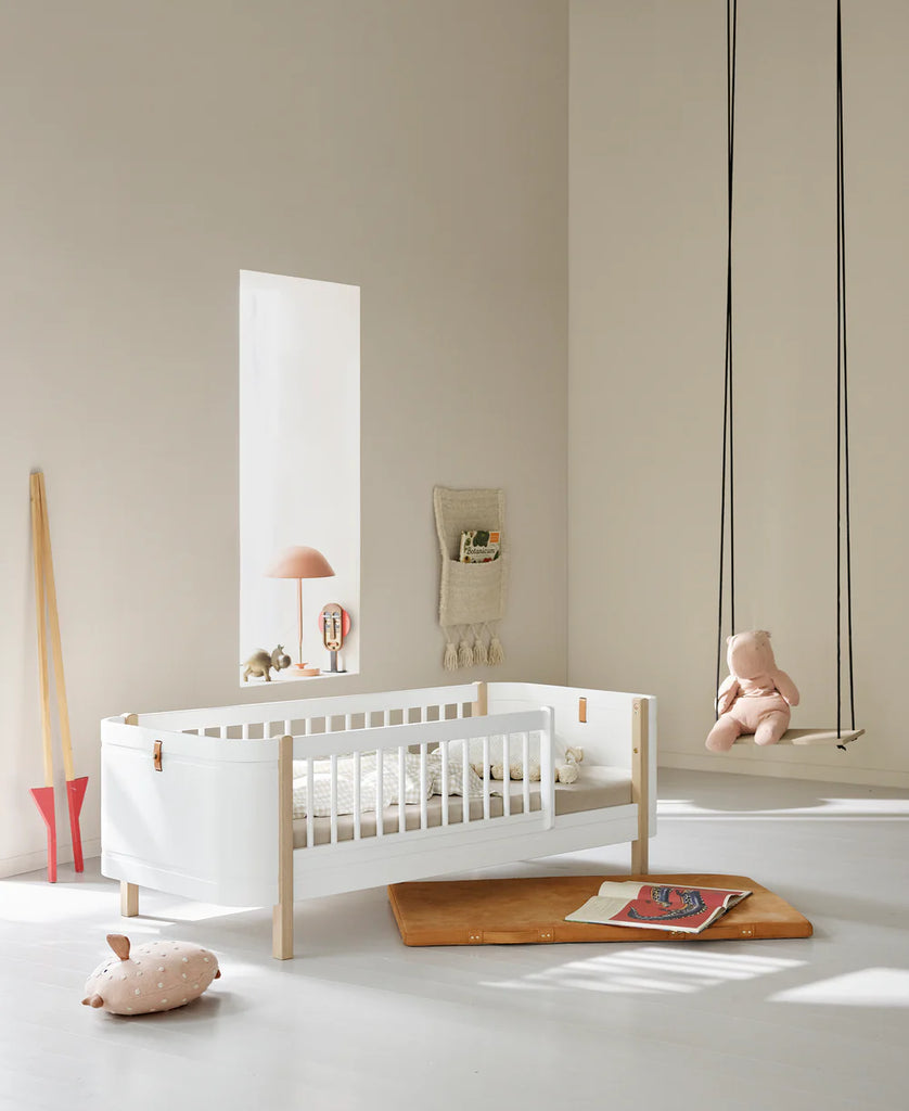 Oliver Wood Mini+ Beşik Karyola Uzatma parçası (White Oak