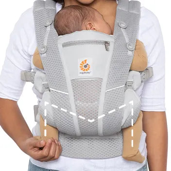 Ergobaby Omni Breeze SoftFlex Mesh (midnight blue) , 4 farklı taşıma pozisyonlu ergonomik kanguru , 0-4 yaş yeni doğan ve küçük çocuklar için