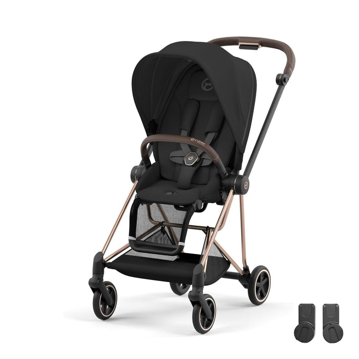 Cybex Mios Rosegold Sephia Black bebek arabası — adaptör dahil