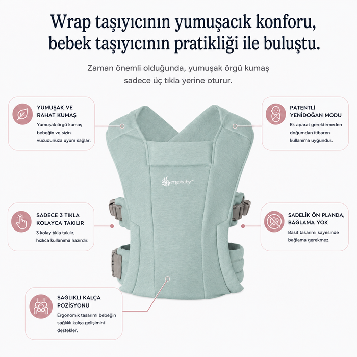 Ergobaby bebek taşıyıcı - Embrace (jade)