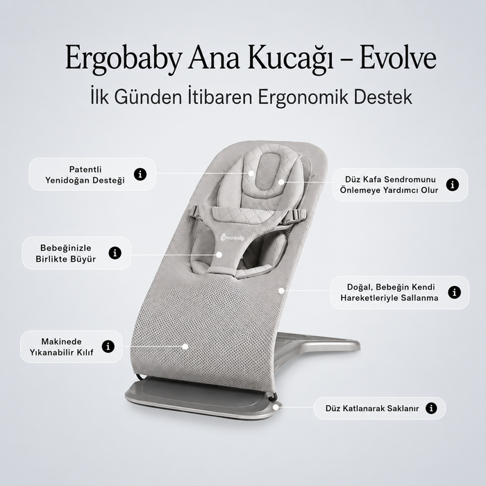 Ergobaby bouncer - Evolve (light grey)
