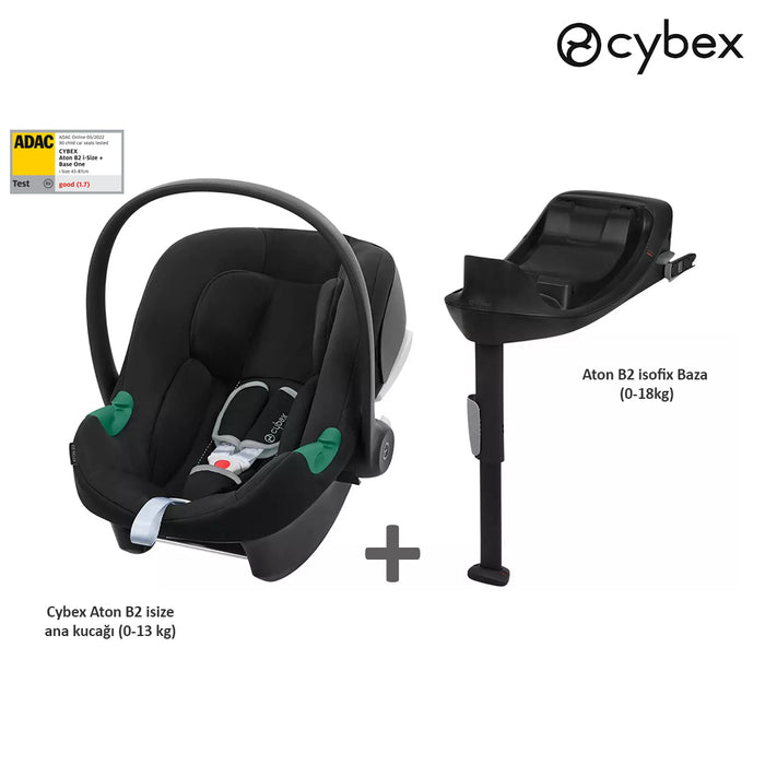 Cybex Aton B2 isize + isofix Baza <br> (Adac ödüllü puset <br> ana kucağı 0-13 kg)