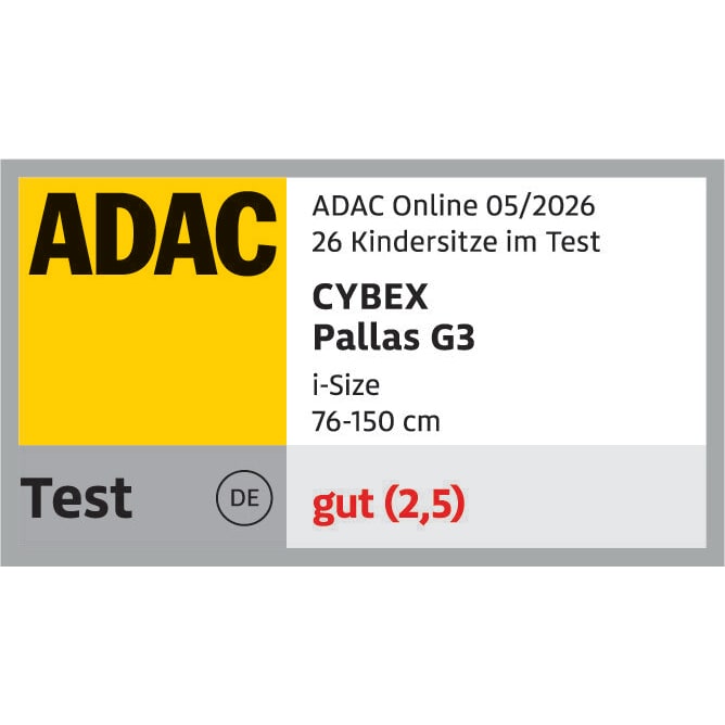 Cybex Pallas G3 i-Size — ADAC Mayıs 2026 test sonucu