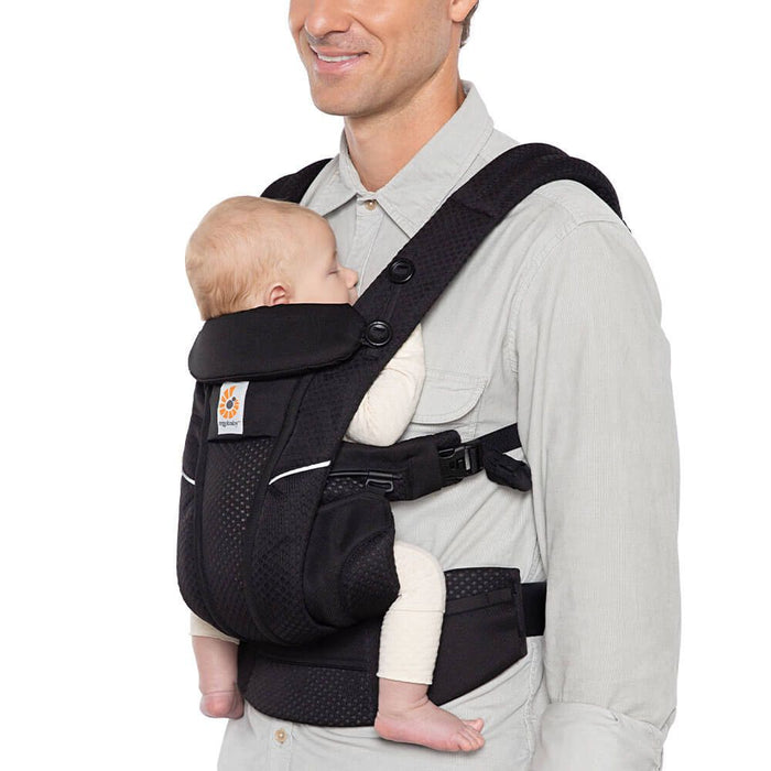 Ergobaby Omni Breeze SoftFlex Mesh (Onxy Black) , 4 farklı taşıma pozisyonlu ergonomik kanguru , 0-4 yaş yeni doğan ve küçük çocuklar için