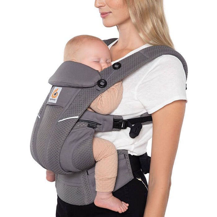 Ergobaby Omni Breeze SoftFlex Mesh (graphite grey) , 4 farklı taşıma pozisyonlu ergonomik kanguru , Yeni Doğan ve Küçük Çocuklar için (Graphite Grey)