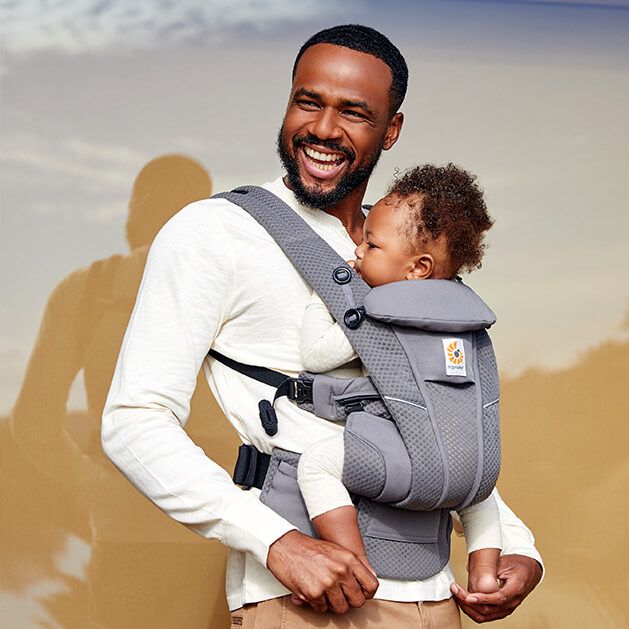 Ergobaby Omni Breeze SoftFlex Mesh (graphite grey) , 4 farklı taşıma pozisyonlu ergonomik kanguru , Yeni Doğan ve Küçük Çocuklar için (Graphite Grey)