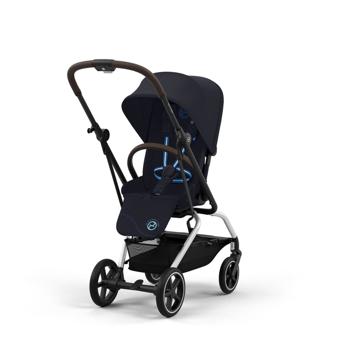 Cybex Eezy S Twist+2 360° bebek arabası — Dark Blue kumaş, Silver şasi
