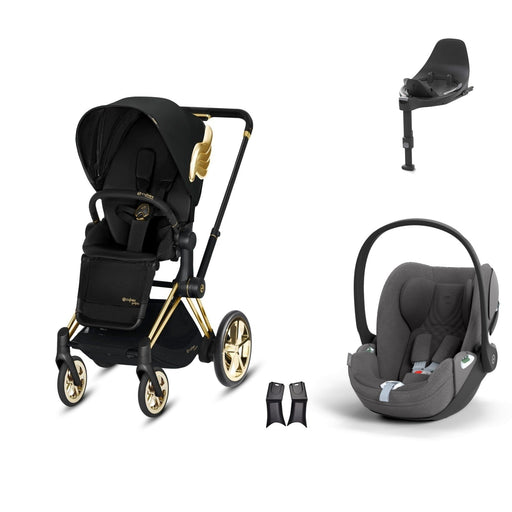 Cybex ePriam Travel Sistem | Jeremy Scott Wings & Cloud T Plus Bazalı Mirage Grey — adaptör dahil