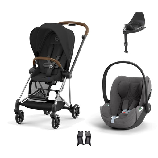 Cybex Mios Travel Sistem | Chrome Brown Sephia Black & Cloud T Plus Bazalı Mirage Grey — adaptör dahil