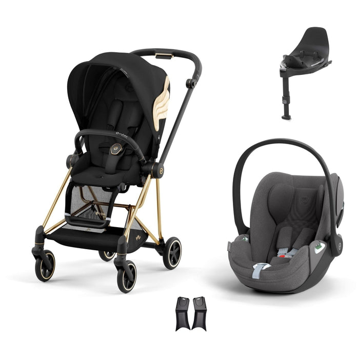 Cybex Mios Travel Sistem | Jeremy Scott Wings & Cloud T Plus Bazalı Mirage Grey — adaptör dahil