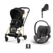 Cybex Mios Travel Sistem | Jeremy Scott Wings & Cloud T Plus Bazalı Mirage Grey — adaptör dahil