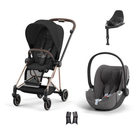 Cybex Mios Travel Sistem | Rosegold Sephia Black & Cloud T Plus Bazalı Mirage Grey — adaptör dahil