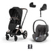 Cybex Priam Travel Sistem | Rosegold Sephia Black & Cloud T Plus Bazalı Mirage Grey — portbebe ve adaptör dahil
