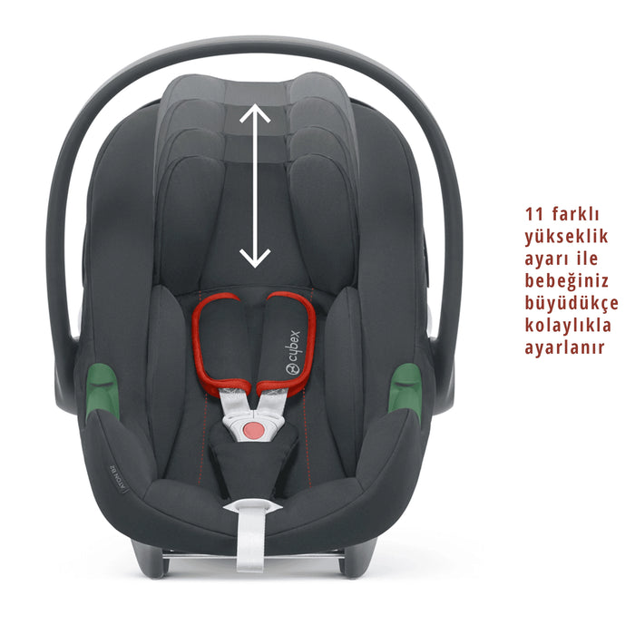 Cybex Aton B2 isize (volcano black)<br> (Adac ödüllü bebek puset ana kucağı 0-13 kg)