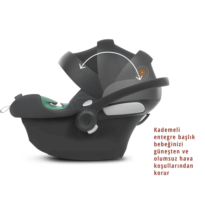 Cybex Aton B2 isize (volcano black)<br> (Adac ödüllü bebek puset ana kucağı 0-13 kg)