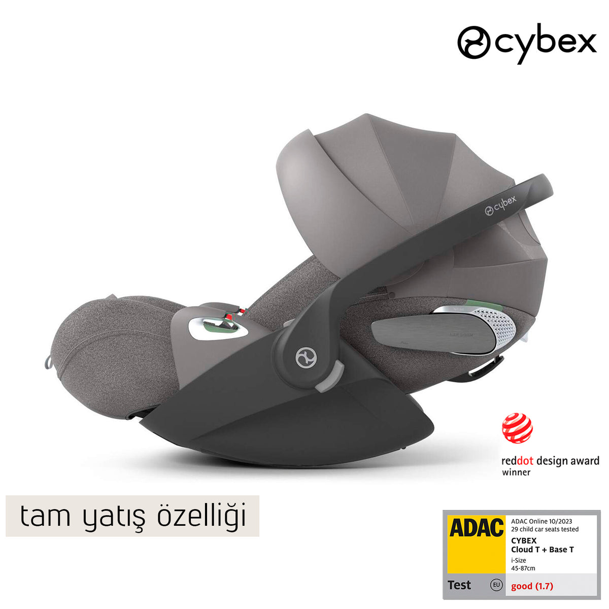 Cybex Cloud T isize (Adac ödüllü tam yatışlı ana kucağı 0-13 kg Cybex Cloud T isize (Adac ödüllü tam yatışlı ana kucağı 0-13 kg