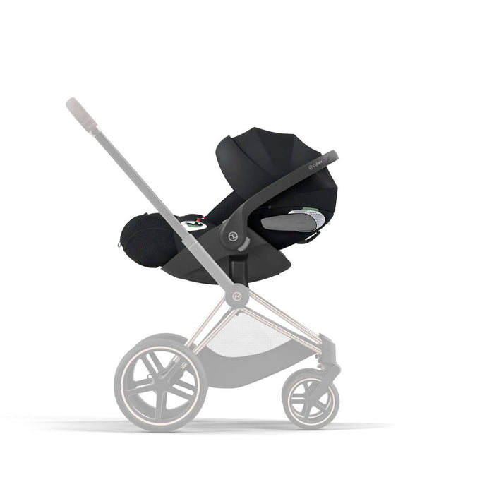 (mayıs 2025 teslim) Cybex Cloud T isize Plus (terletmeyen özel kumaş) (sephia black)<br> (Adac ödüllü tam yatışlı bebek puset ana kucağı 0-13 kg)